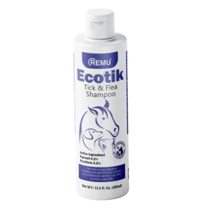 "Remu Ecotik Tick & Flea Shampoo (400ml) – Anti-Tick & Flea Pet Shampoo with Fipronil & Pyrethrin for Dogs, Cats & Livestock