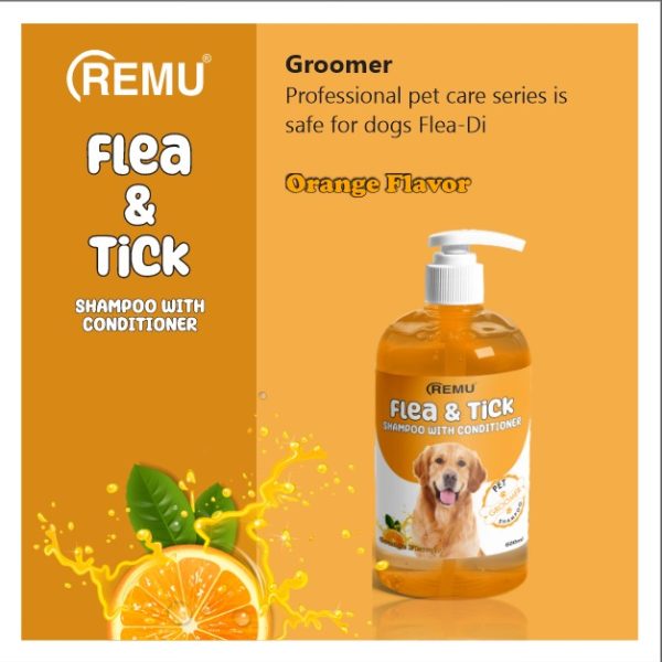 Remu – flea & tick shampoo with conditioner – Lemon  – 600 ML
