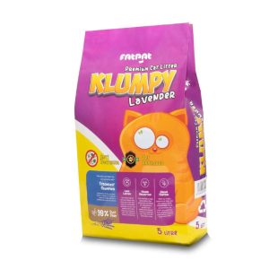 "FatRat Klumpy Lavender Premium Cat Litter – Antibacterial, Dust-Free, and Odor-Control Formula (5L)"