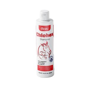 Remu Chlohex Shampoo (400ml) – Medicated Antibacterial & Antifungal Pet Shampoo for Itching & Dandruff.